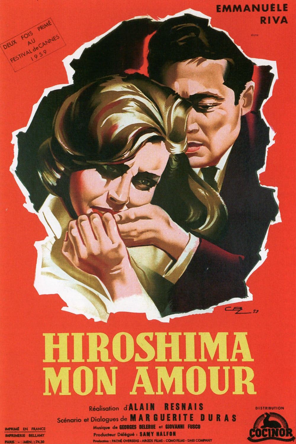 히로시마내사랑.Hiroshima Mon Amour.1959.BW Photo-Image