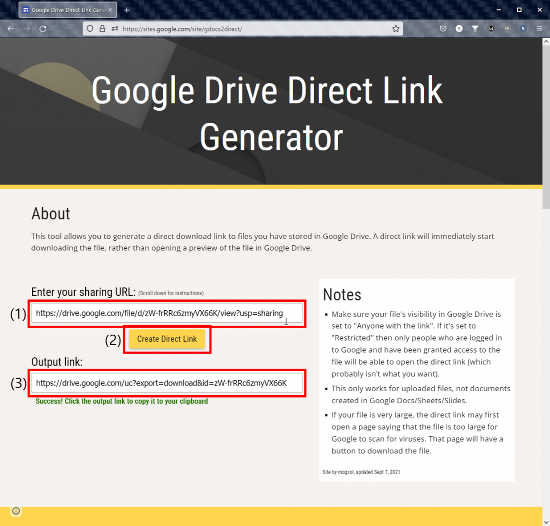 구글드라이브 직접 다운링크 만들기 (Google Drive Direct Link Generator) Photo-Image