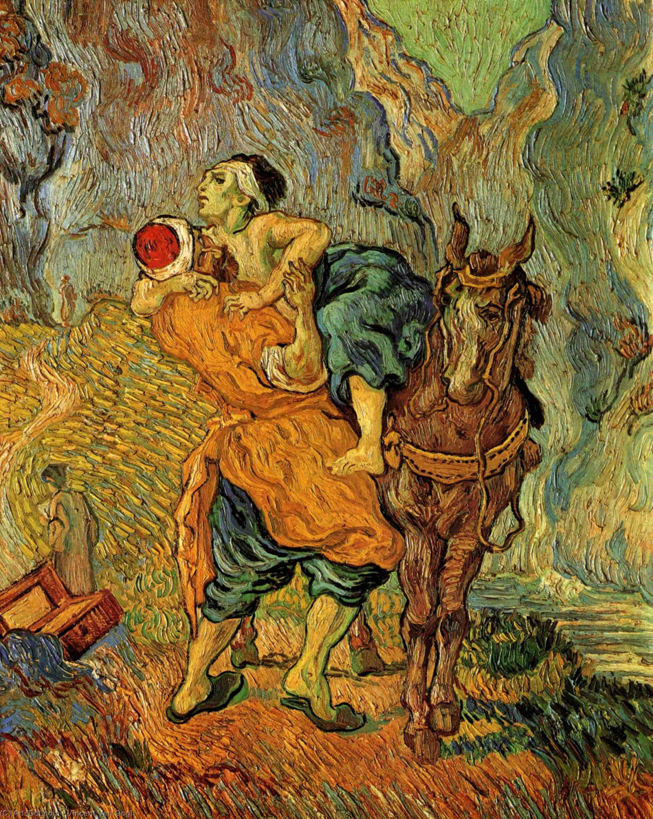 [고흐] 선한 사마리아인,The Good Samaritan,after Delacroix (Vincent Van Gogh) Photo-Image