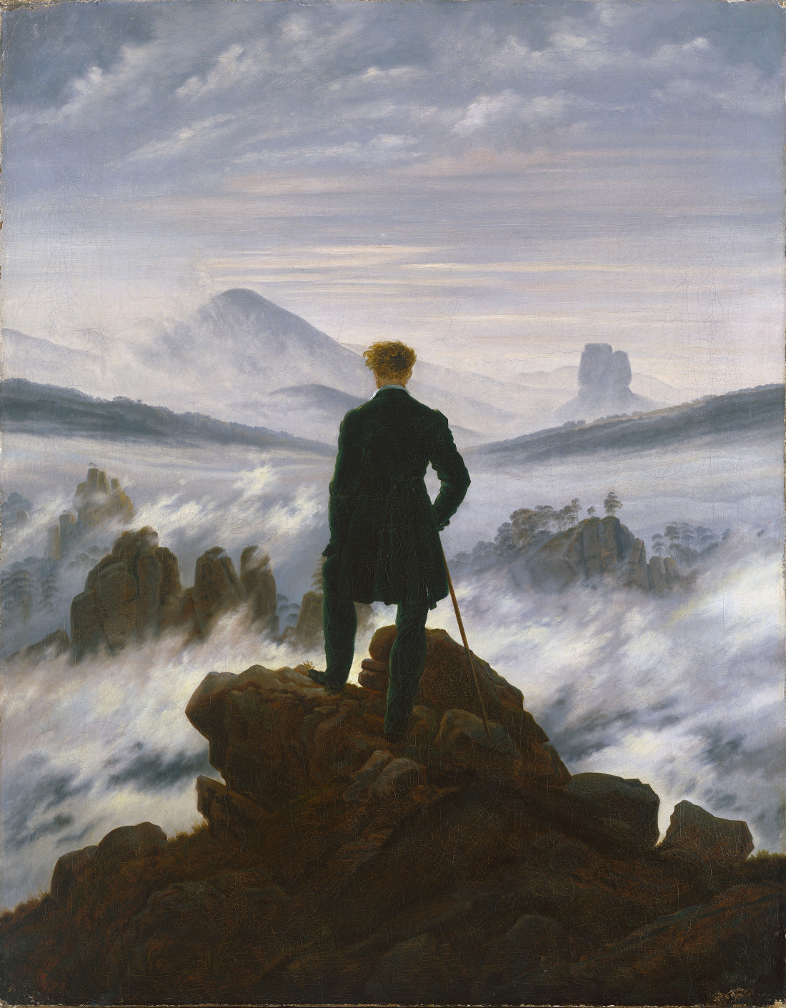 [Caspar David Friedrich] 카스파르 다비트 프리드리히,안개 바다 위의 방랑자 Photo-Image