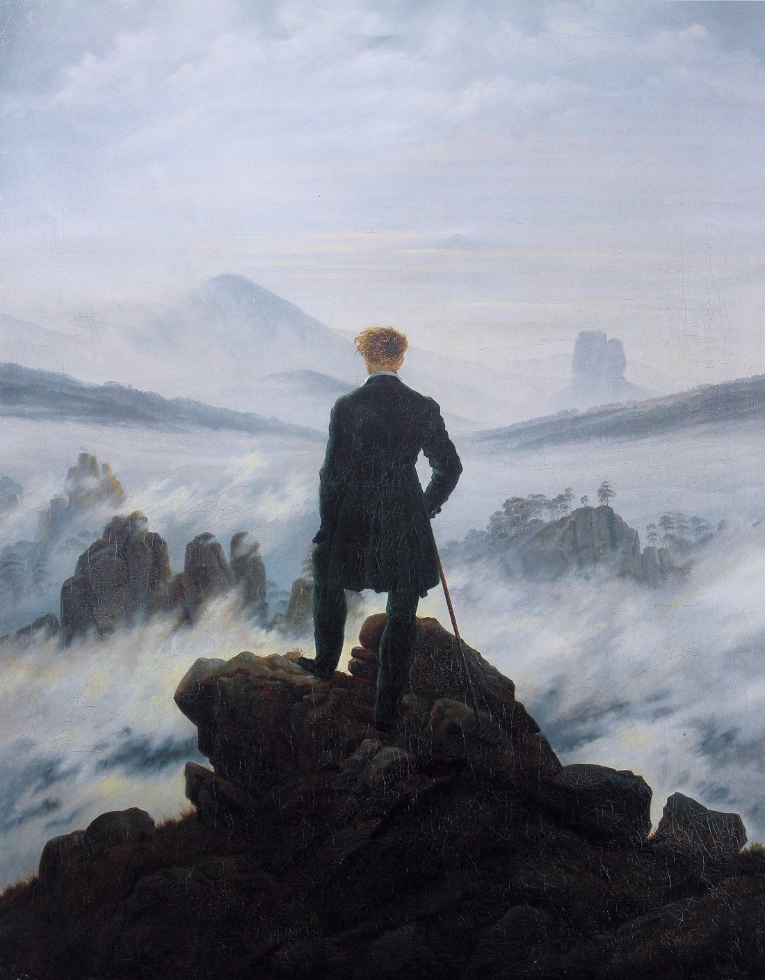 [Caspar David Friedrich] 카스파르 다비트 프리드리히,안개 바다 위의 방랑자 Photo-Image